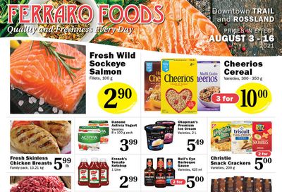 Ferraro Foods Flyer August 3 to 16
