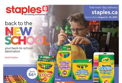 Staples Flyer August 4 to 10