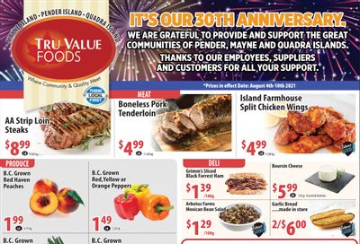 Tru Value Foods Flyer August 4 to 10