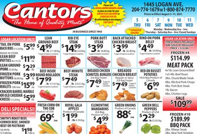 Cantor's Meats Flyer August 5 to 11