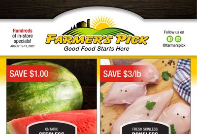 Farmer's Pick Flyer August 5 to 11