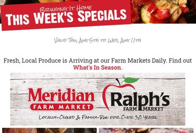 Meridian Farm Market Flyer August 5 to 11