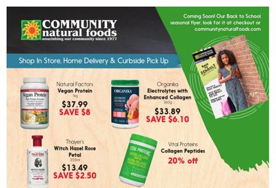 Community Natural Foods Flyer August 5 to 11