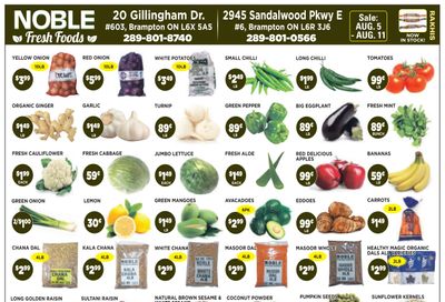 Noble Fresh Foods Flyer August 5 to 11