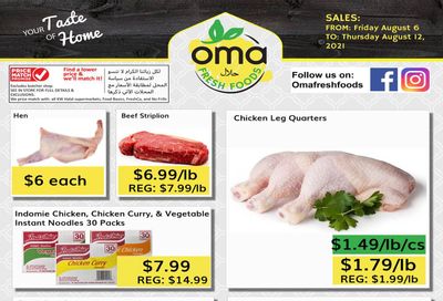 Oma Fresh Foods Flyer August 6 to 12