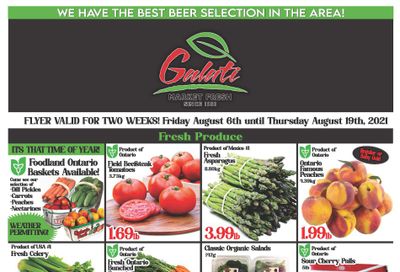 Galati Market Fresh Flyer August 6 to 19