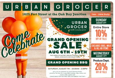 Urban Grocer Flyer August 6 to 12