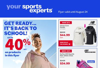 Sports Experts Flyer August 11 to 24
