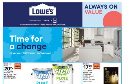 Lowe's Flyer August 12 to 18