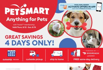 PetSmart 4-Days Only Flyer August 12 to 15