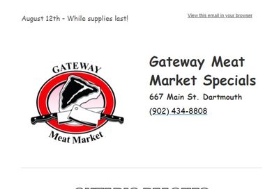 Gateway Meat Market Flyer August 12 to 18