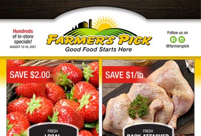 Farmer's Pick Flyer August 12 to 18