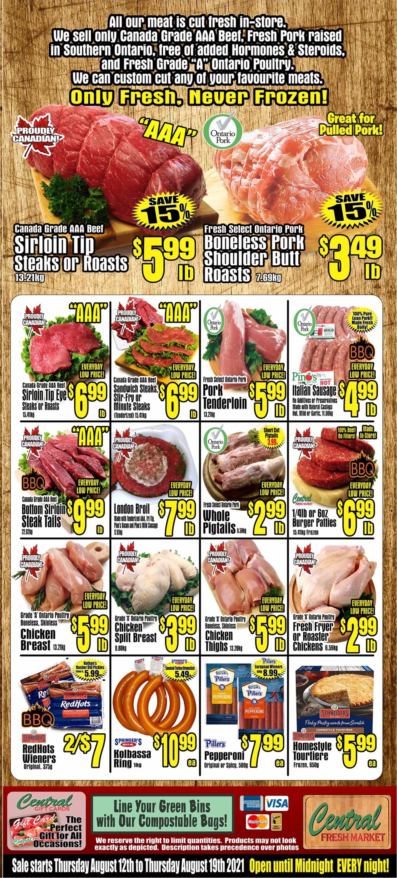 Central Fresh Market Flyer August 12 to 19