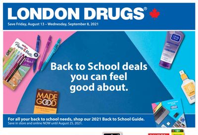 London Drugs Get Set for School Flyer August 13 to September 8