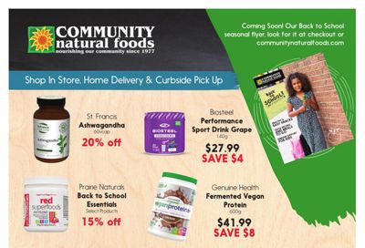 Community Natural Foods Flyer August 12 to 18