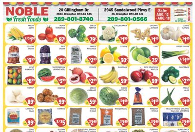 Noble Fresh Foods Flyer August 12 to 18