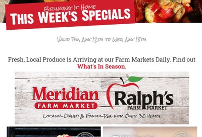 Meridian Farm Market Flyer August 12 to 18