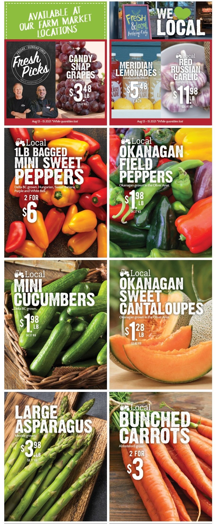 Meridian Farm Market Flyer August 12 to 18