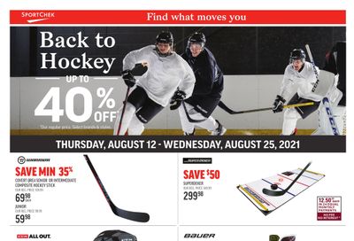 Sport Chek Back to Hockey Flyer August 12 to 25