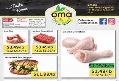 Oma Fresh Foods Flyer August 13 to 19