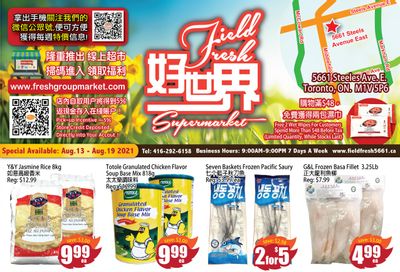 Field Fresh Supermarket Flyer August 13 to 19