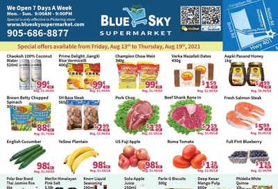 Blue Sky Supermarket (Pickering) Flyer August 13 to 19