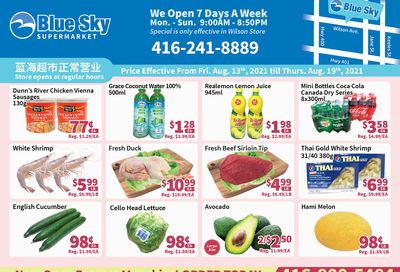 Blue Sky Supermarket (North York) Flyer August 13 to 19