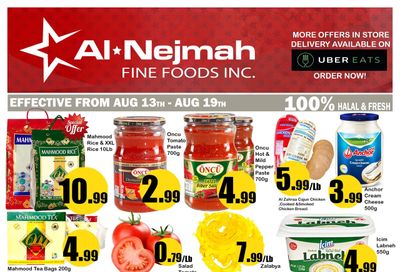 Alnejmah Fine Foods Inc. Flyer August 13 to 19