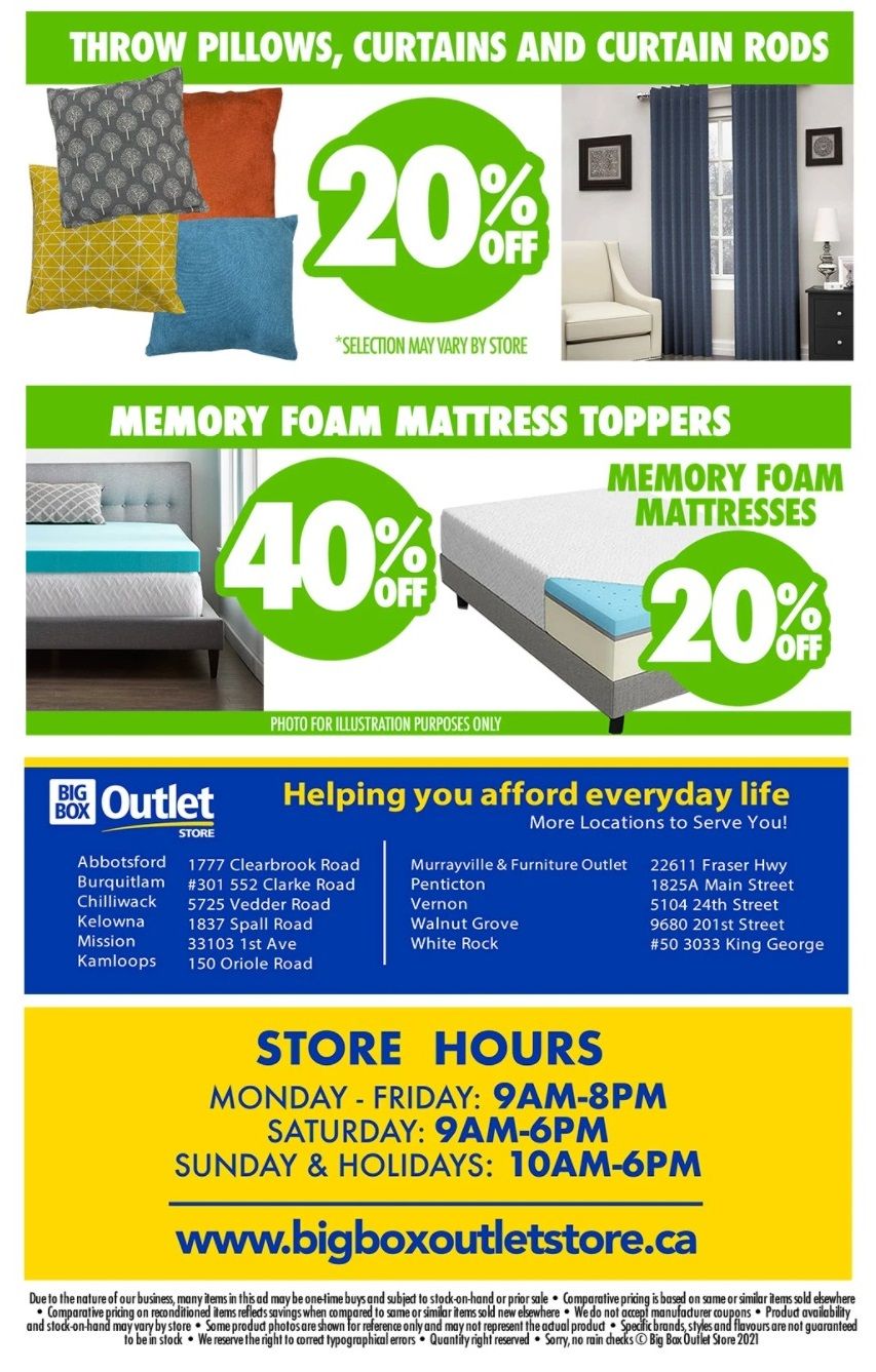 Big Box Outlet Store Flyer August 18 to 24