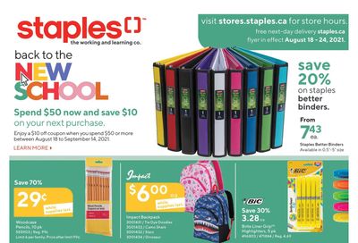 Staples Flyer August 18 to 24