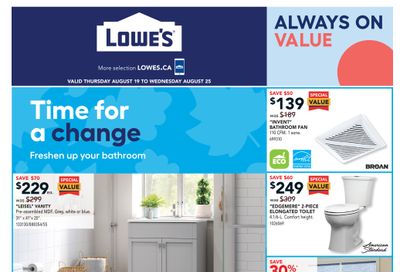 Lowe's Flyer August 19 to 25