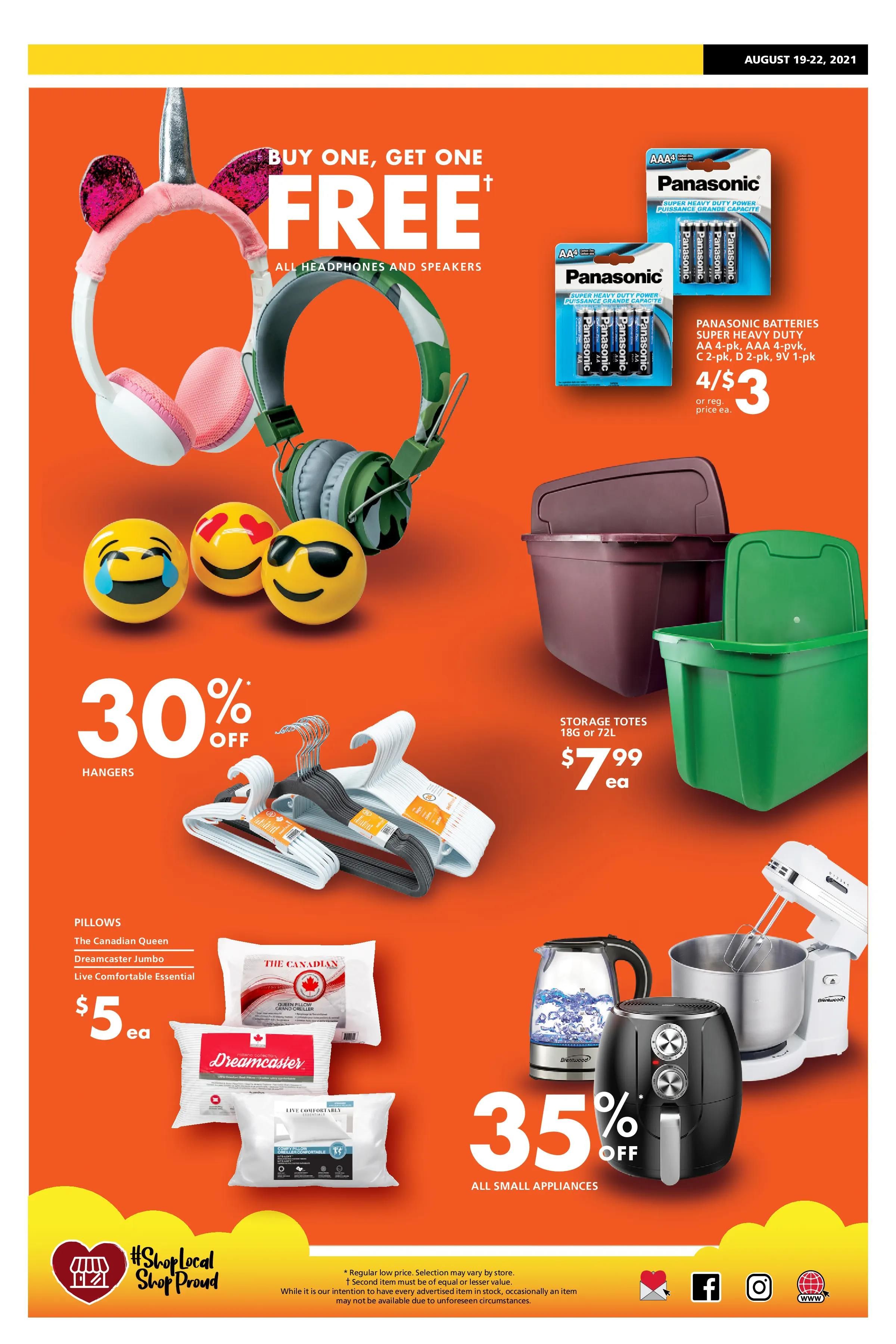 The Bargain Shop & Red Apple Stores Flyer August 19 to 22
