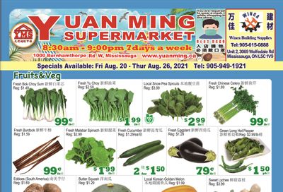 Yuan Ming Supermarket Flyer August 20 to 26
