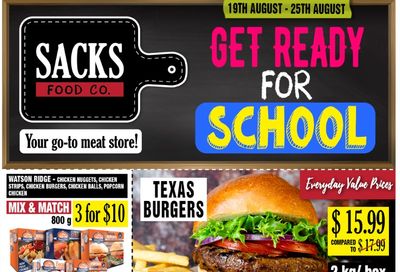 Sacks Food Co. Flyer August 19 to 25