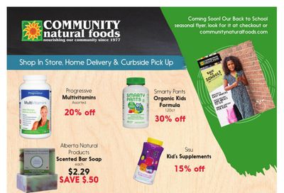 Community Natural Foods Flyer August 19 to 25