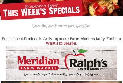Meridian Farm Market Flyer August 19 to 25