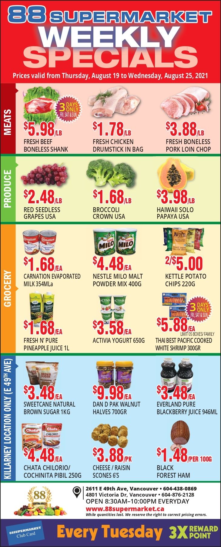 88 Supermarket Flyer August 19 to 25