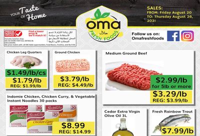 Oma Fresh Foods Flyer August 20 to 26