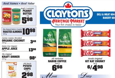 Claytons Heritage Market Flyer August 20 to 26