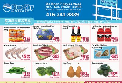 Blue Sky Supermarket (North York) Flyer August 20 to 26