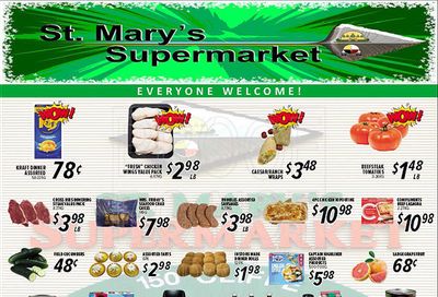 St. Mary's Supermarket Flyer August 18 to 24