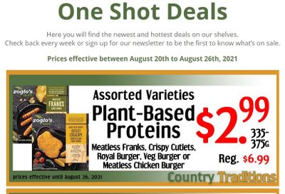Country Traditions One-Shot Deals Flyer August 20 to 26