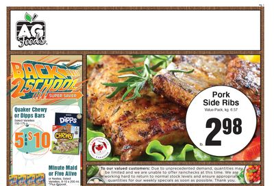 AG Foods Flyer August 22 to 28