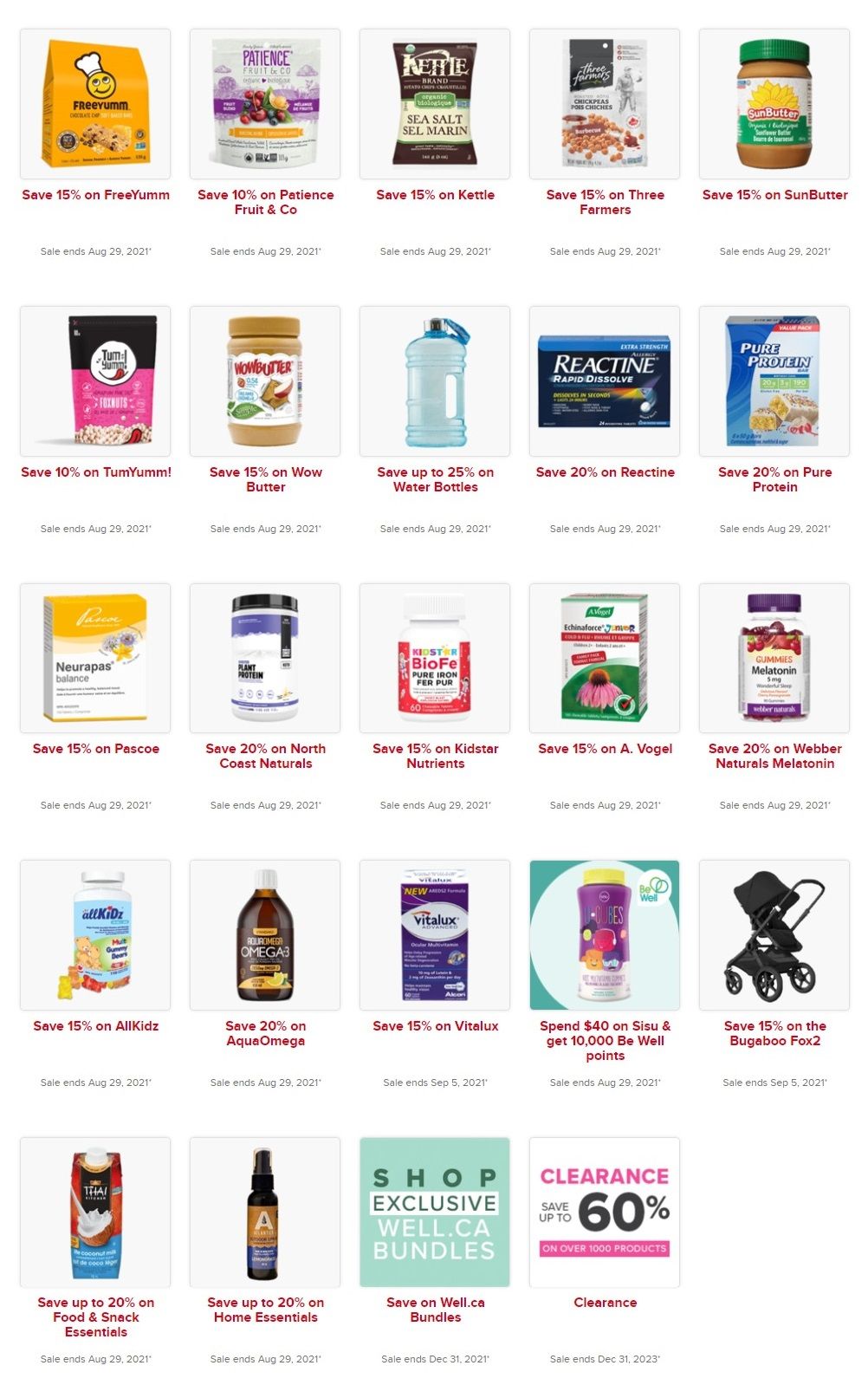 Well.ca Weekly Sales August 23 to 29