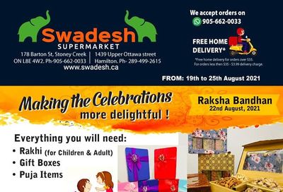 Swadesh Supermarket Flyer August 19 to 25
