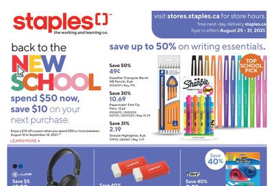 Staples Flyer August 25 to 31