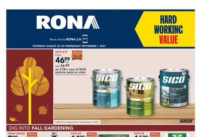 Rona (ON) Flyer August 26 to September 1