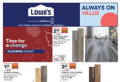 Lowe's Flyer August 26 to September 1