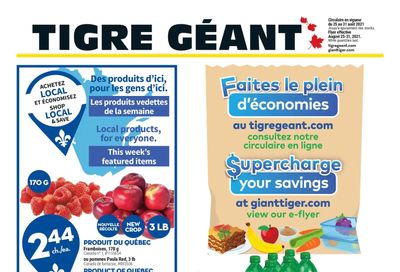 Tigre Géant Flyer August 25 to 31