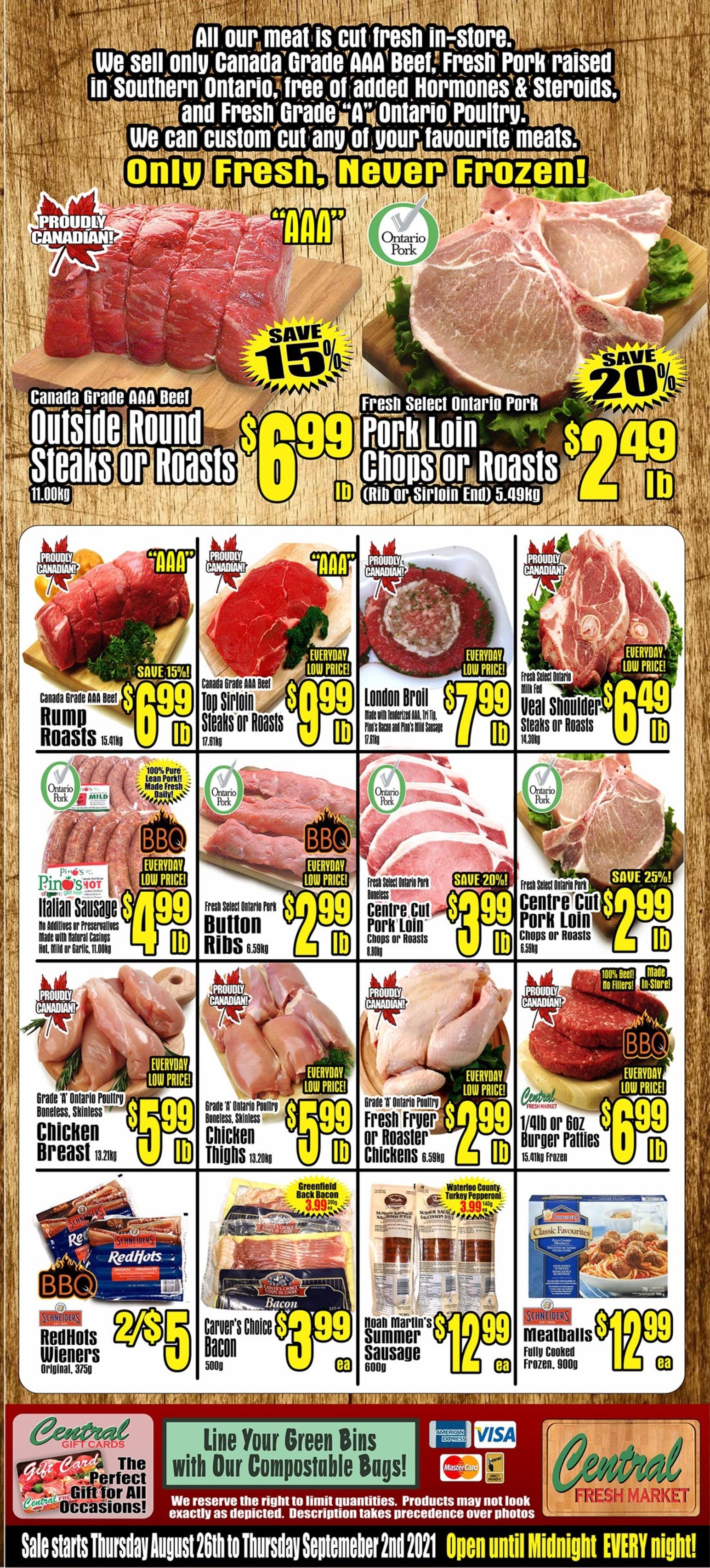 Central Fresh Market Flyer August 26 to September 2